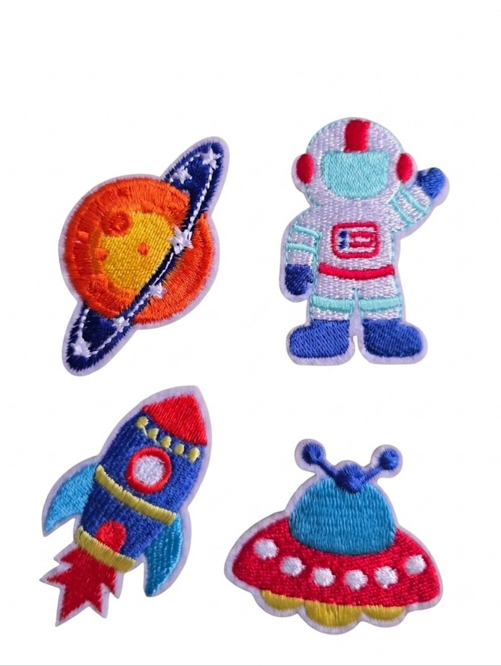 4‎ Piece Space Explorer Iron-On Patch Set - Bright Multicolor